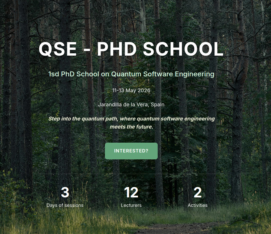 1st PhD School on Quantum Software Engineering: impulsando la próxima generación de ingeniería cuántica